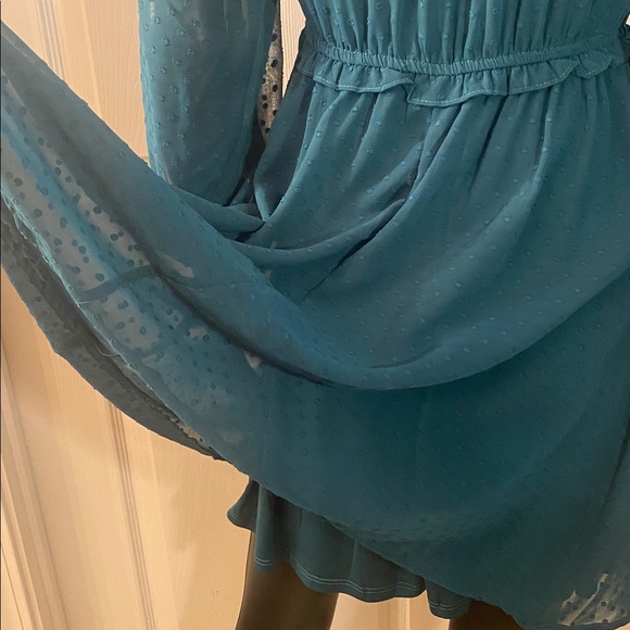 Maurices Deep Green Sheer Long Sleeve Dress NWTs - Picture 11 of 13